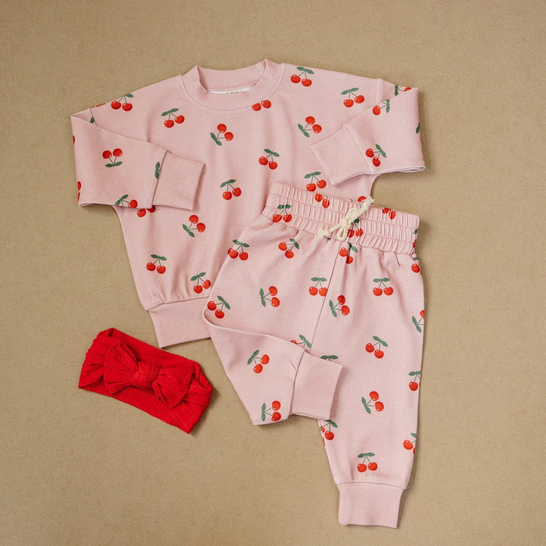 Blush Cherry Jogger Set