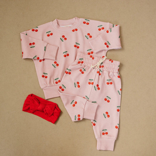 Blush Cherry Jogger Set