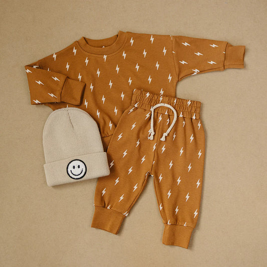 Cognac Lightning Bolts Set