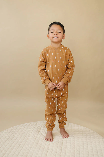 Cognac Lightning Bolts Set