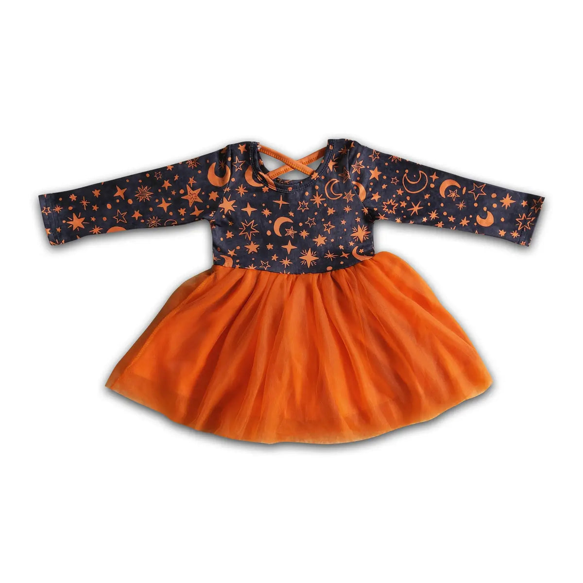Orange Moon & Stars Dress