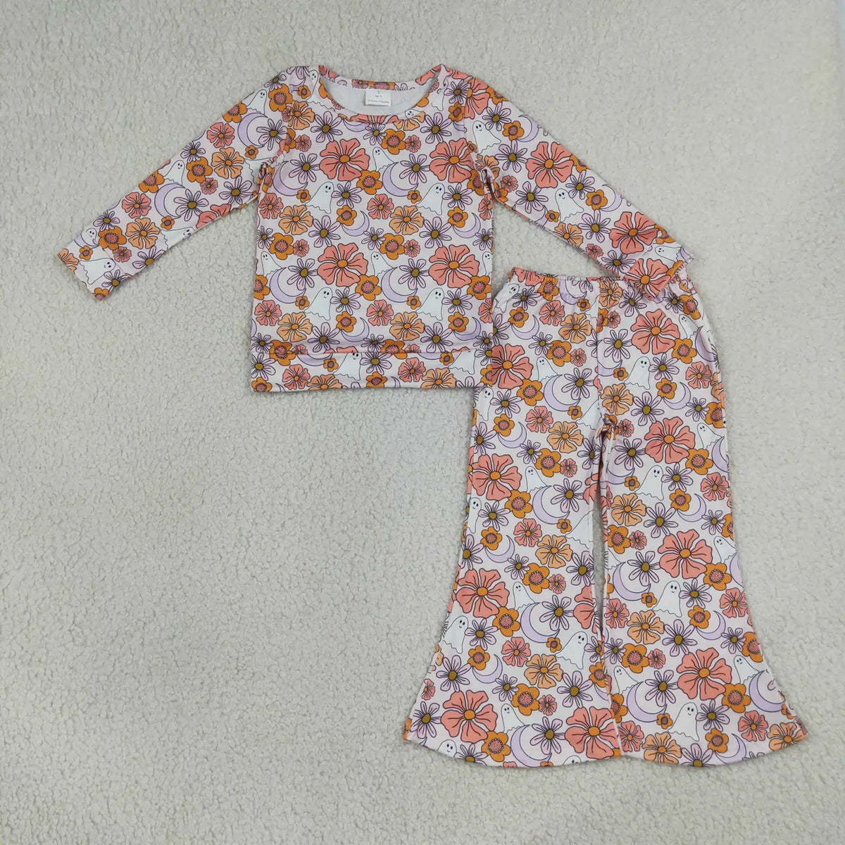 Groovy Floral Ghost Top & Flare Pants