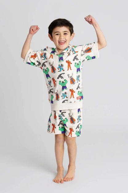 Superhero Short Sleeve Hoodie + Shorts