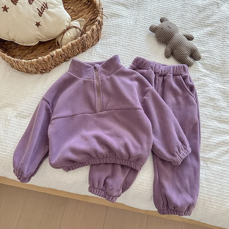 Kids Double Fleece 1/2 Zip Set - CLOSES 10/8