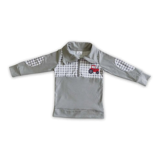Grey Tractor 1/4 Zip