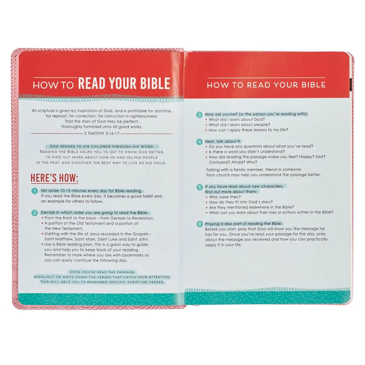 KJV Kids Pink Faux Leather Bible