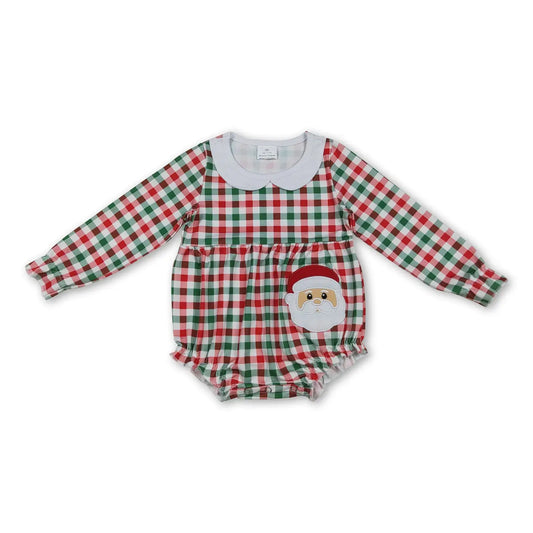 Christmas Gingham Santa Romper