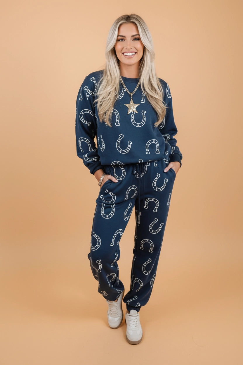 Horseshoe Sweatshirt & Pants Set