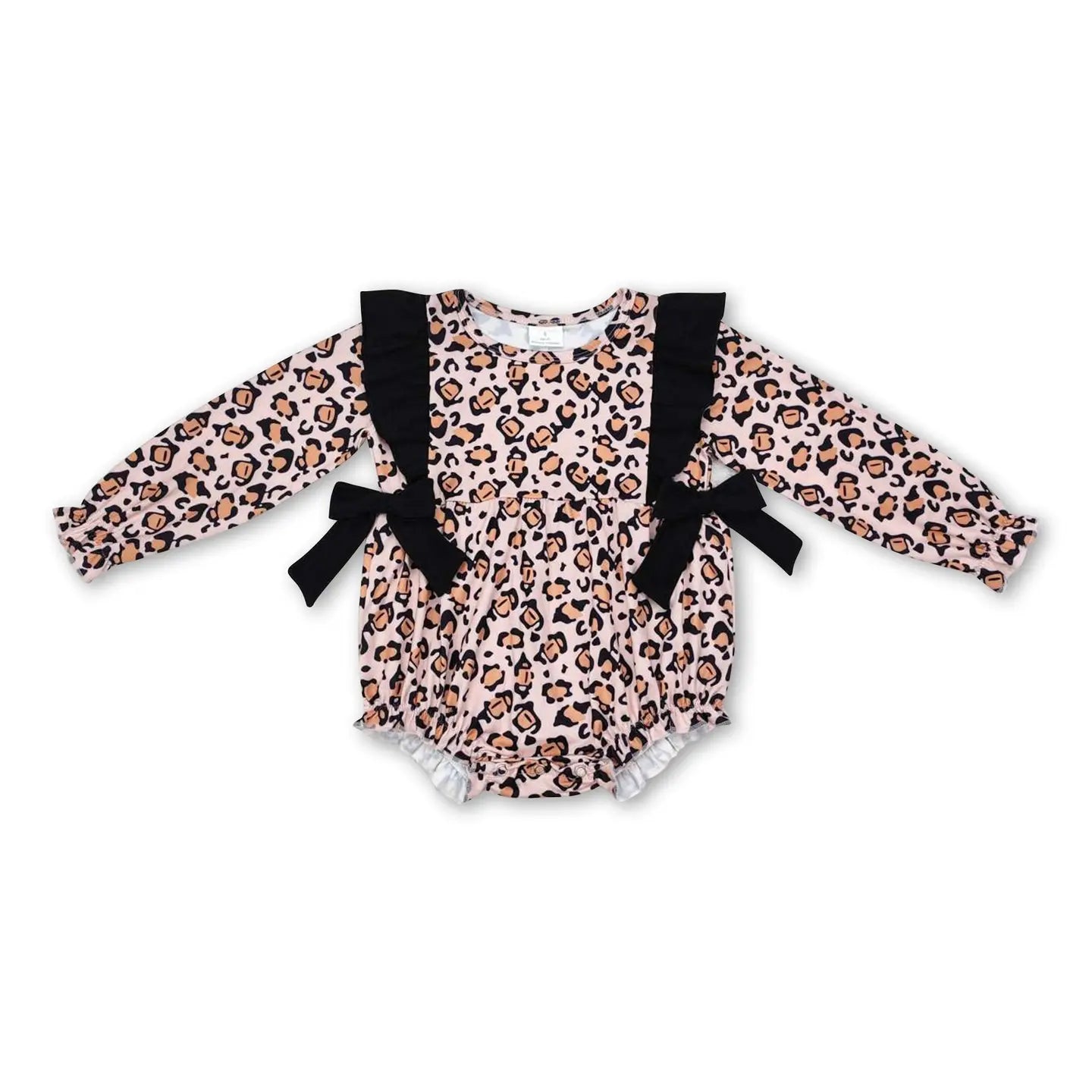 Bow Leopard Romper