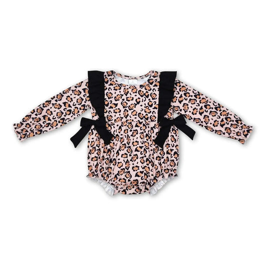 Bow Leopard Romper