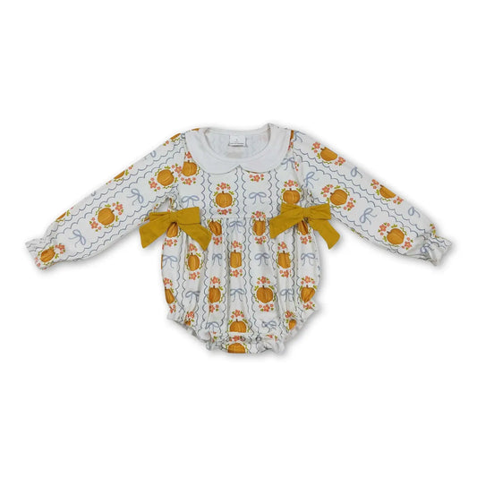 Mustard Yellow Pumpkin Romper