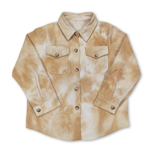 Khaki Tie Dye Shacket