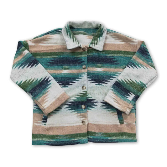 Green Aztec Shacket