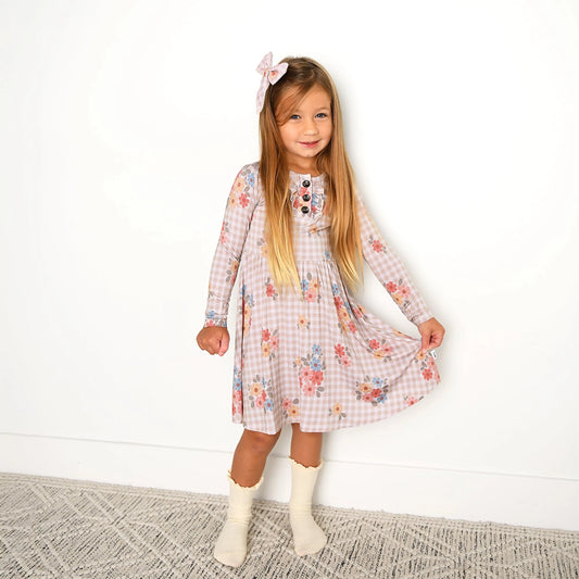Callie Bamboo - Button Twirl Dress