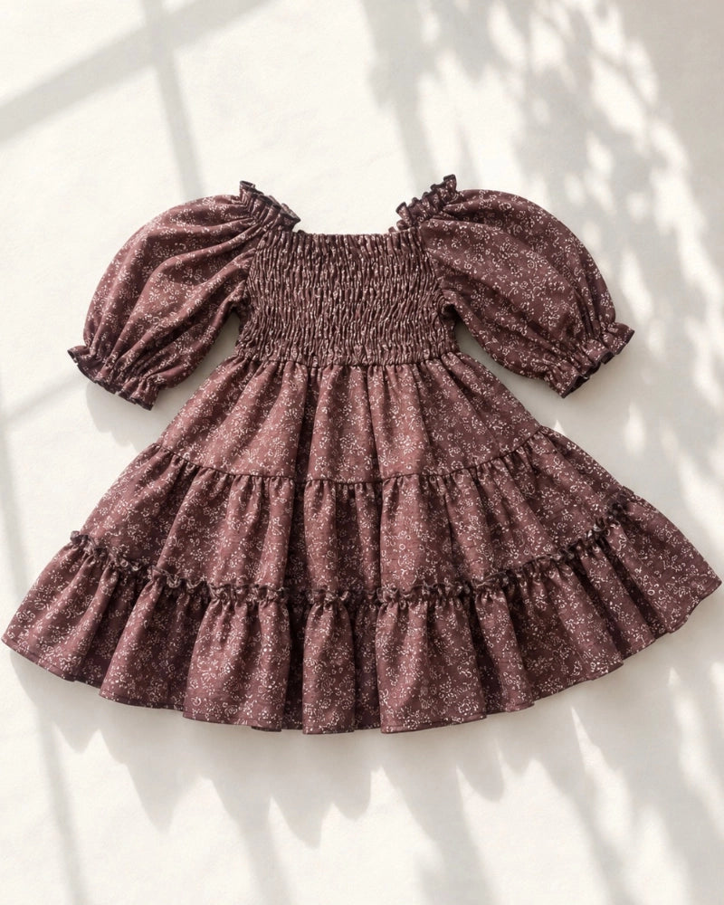 Cocoa Bloom Smocked Ruffle Dress