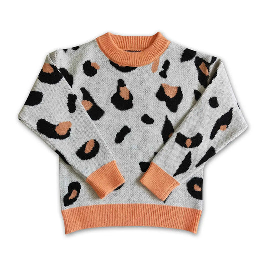 Peach Leopard Sweater