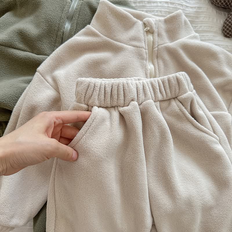 Kids Double Fleece 1/2 Zip Set - CLOSES 10/8