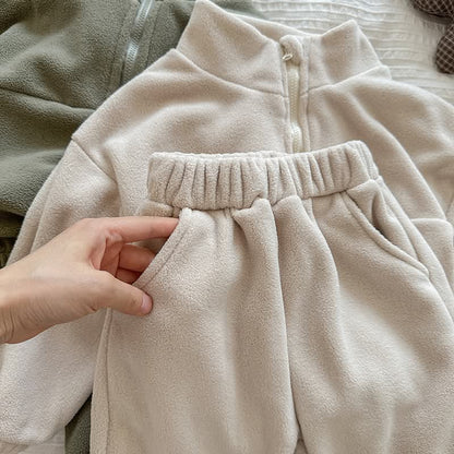 Kids Double Fleece 1/2 Zip Set - CLOSES 10/8