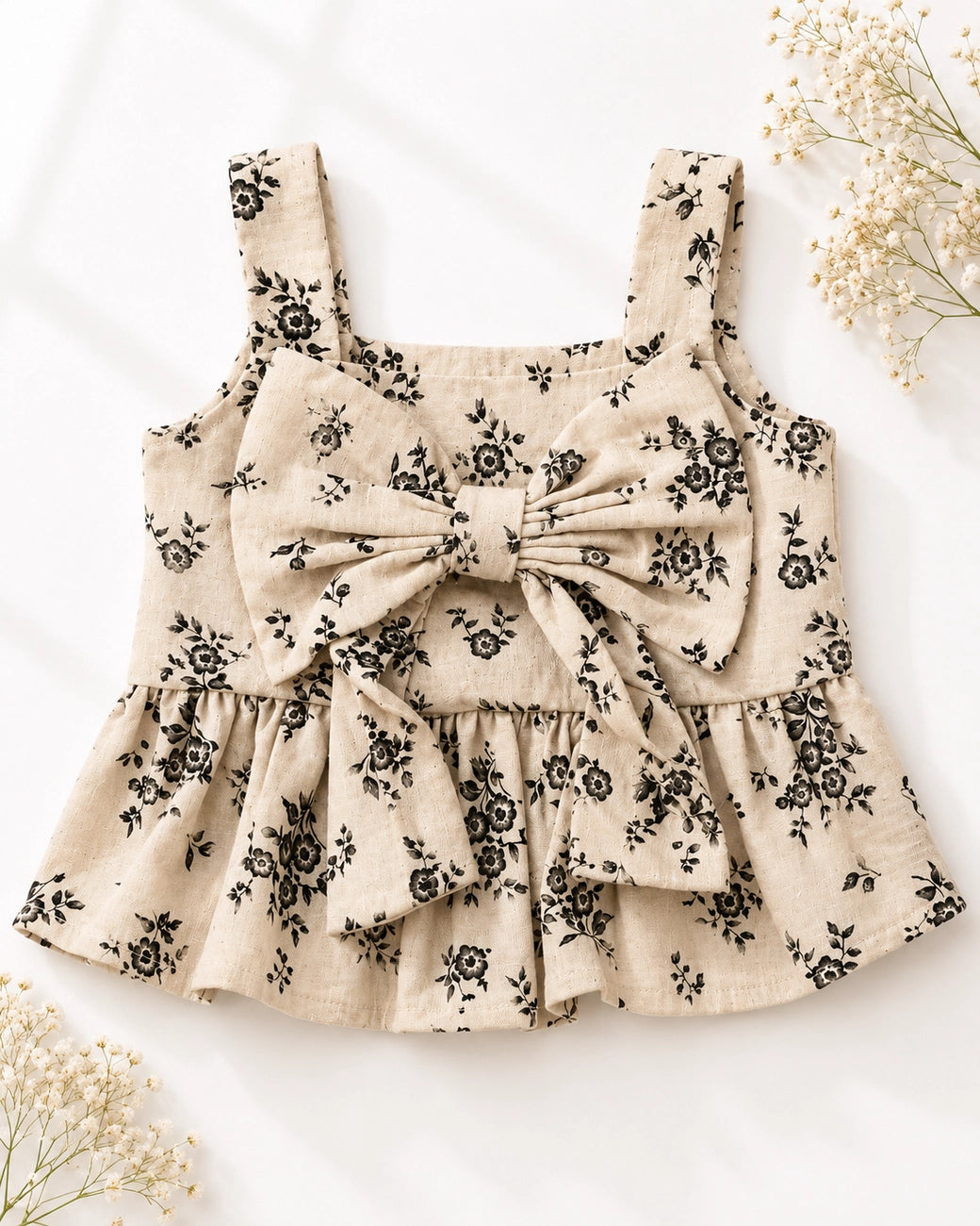 Sepia Garden Bow Front Top