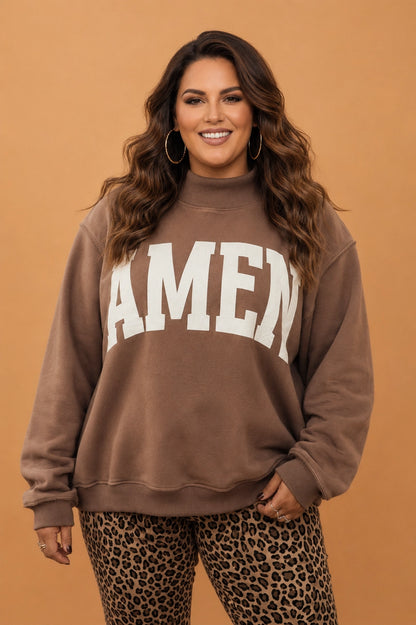 Reversible WWJD/AMEN Mock Neck - Curvy