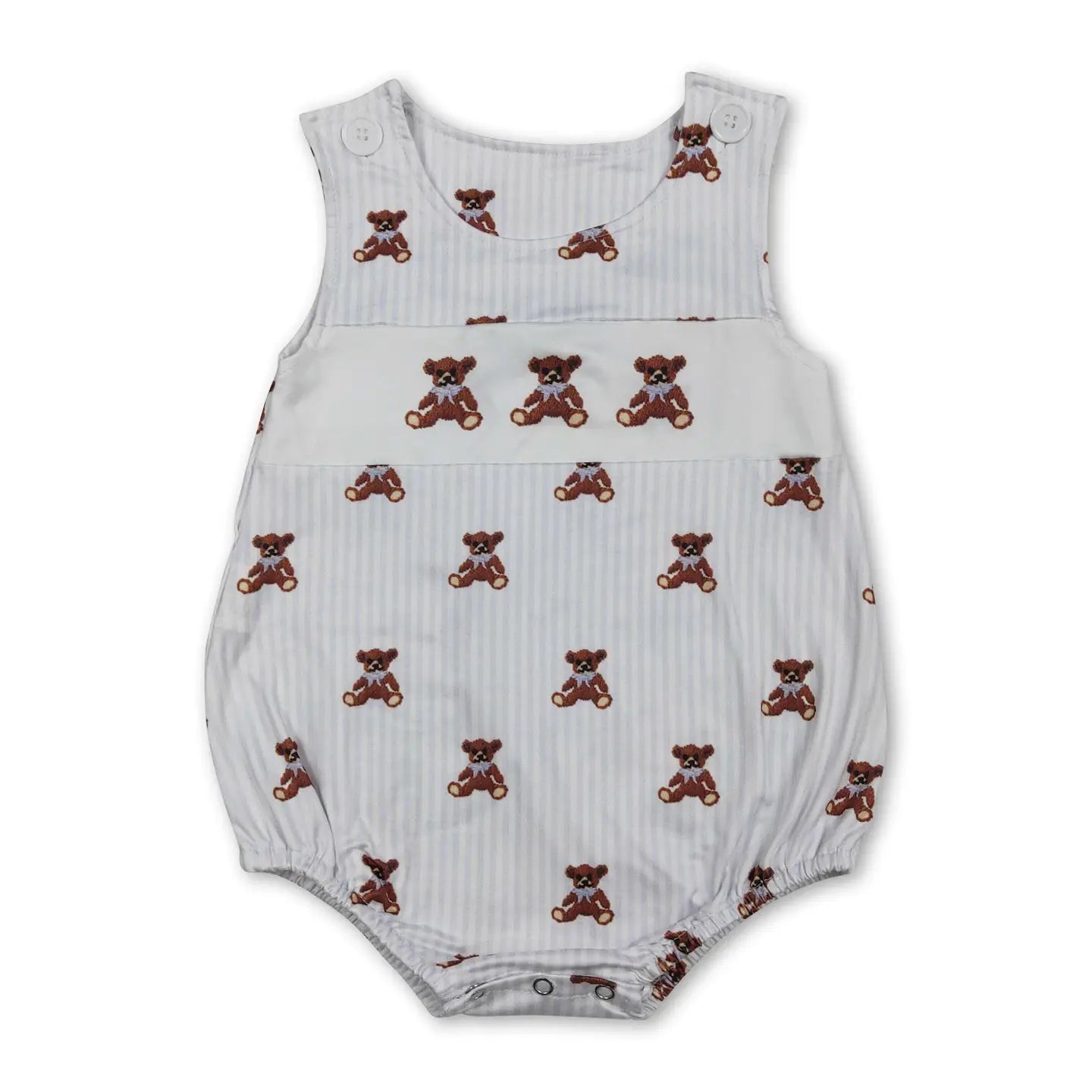 Teddy Bear Embroidered Romper