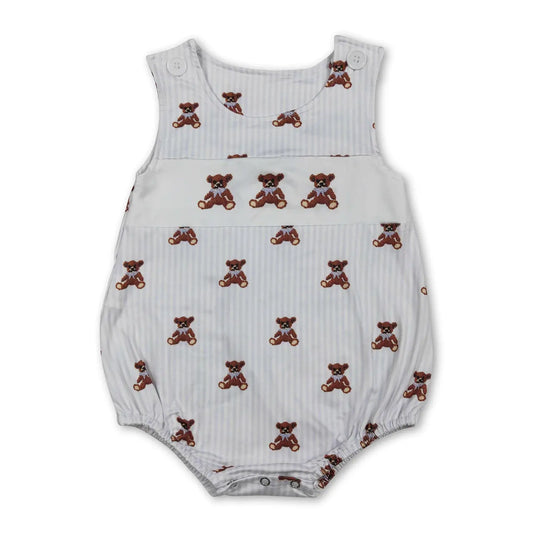 Teddy Bear Embroidered Romper