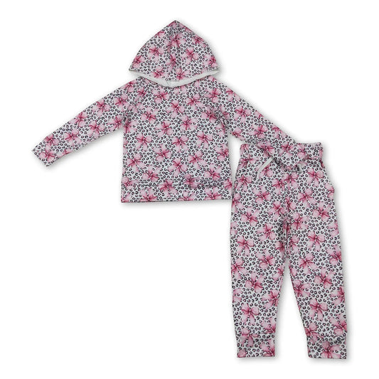 Pink Bow Hoodie & Jogger Set