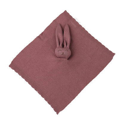 Mauve Knit Bunny Lovey