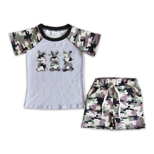 Camo Bunny Raglan Tee & Shorts