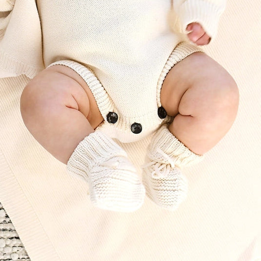 Oatmeal Knit Booties