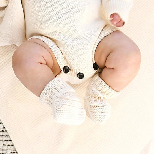 Oatmeal Knit Booties