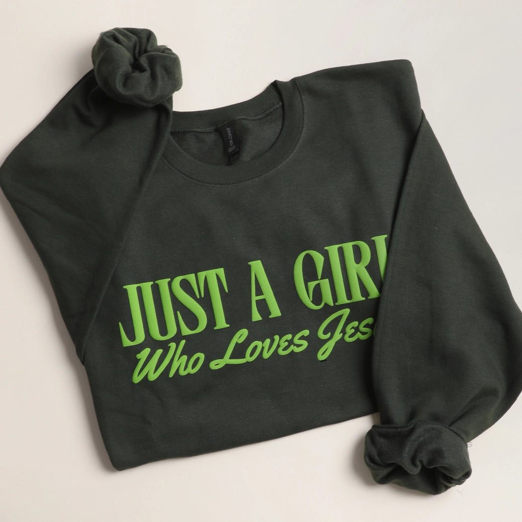 Just a Girl Who Loves Jesus Crewneck