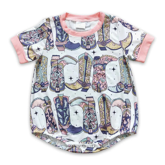 Colorful Boots Bubble Romper