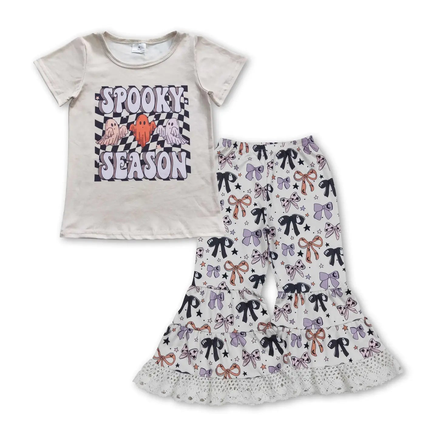 Spooky Season Tee & Halloween Bows Flares