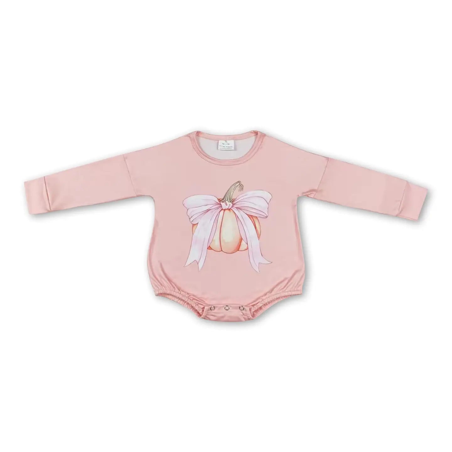 Pink Pumpkin Bow Bubble