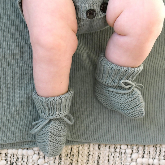 Eucalyptus Knit Booties