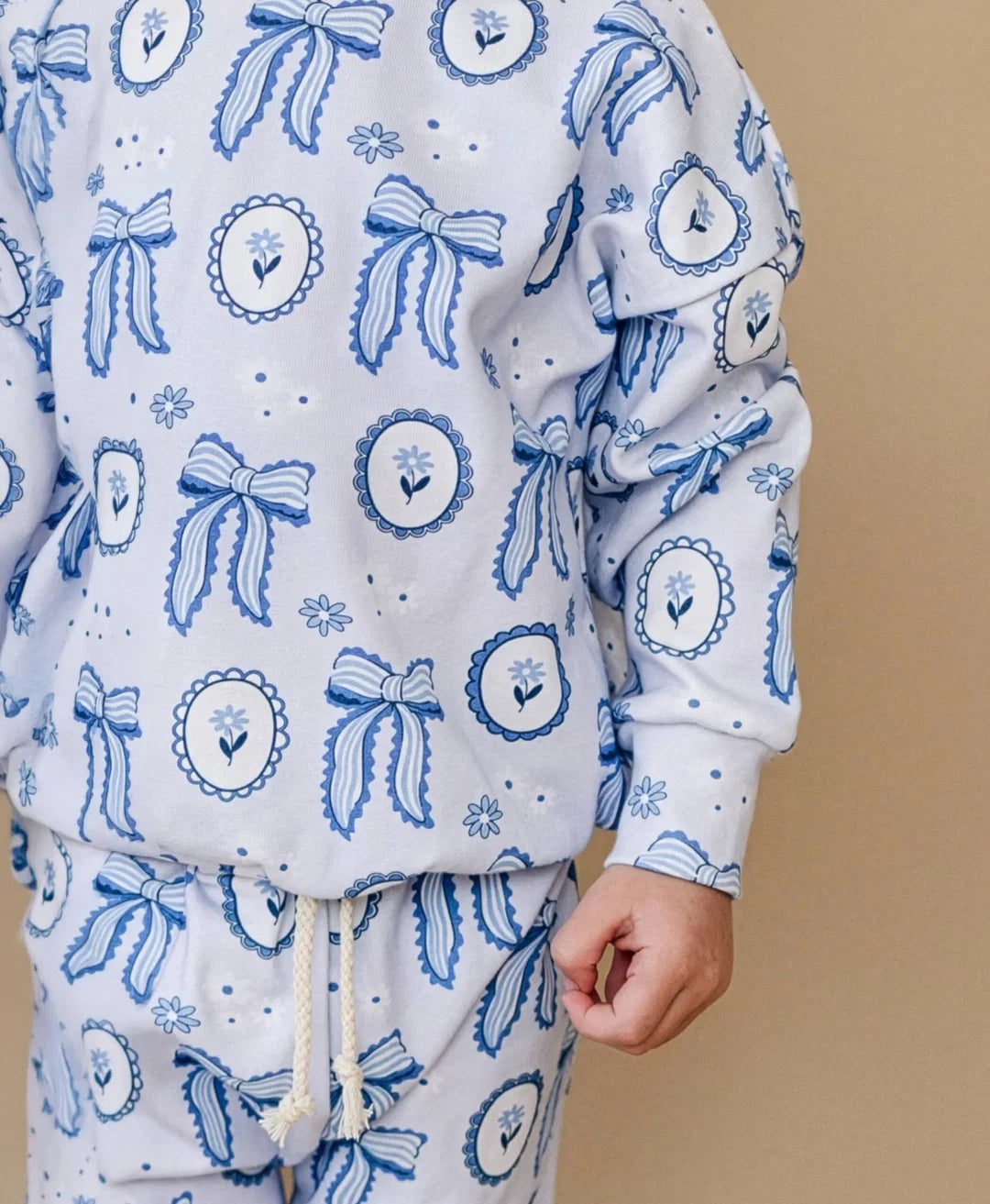 Blue Bows Jogger Set