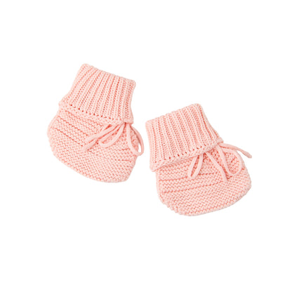 Baby Pink Knit Booties