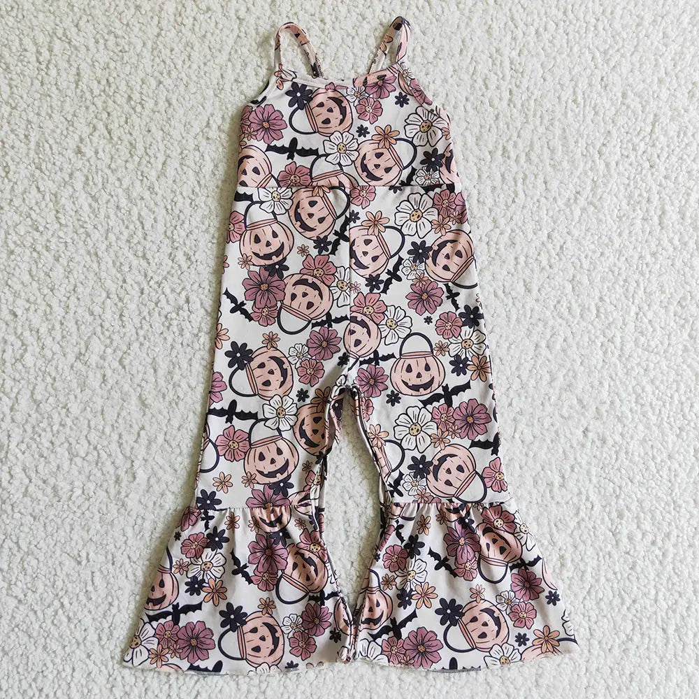 Floral Pumpkin Buckets Jumpsuit