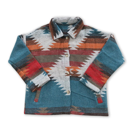 Blue Aztec Shacket