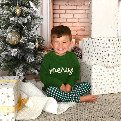 Merry Green Knit Sweater