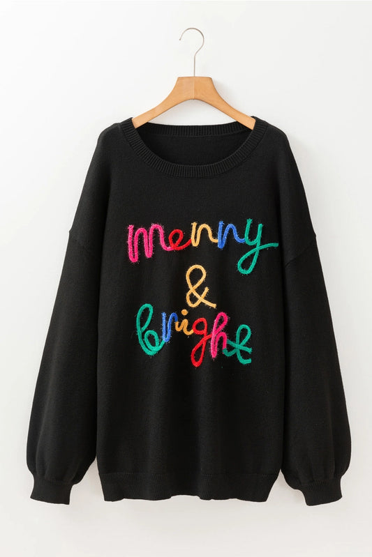 Merry & Bright Tinsel Sweater - Curvy