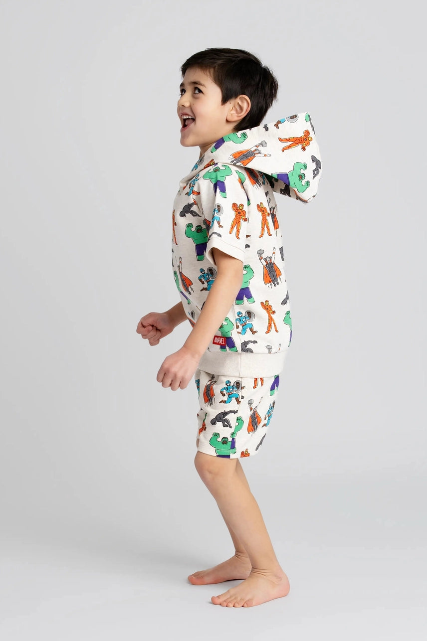 Superhero Short Sleeve Hoodie + Shorts