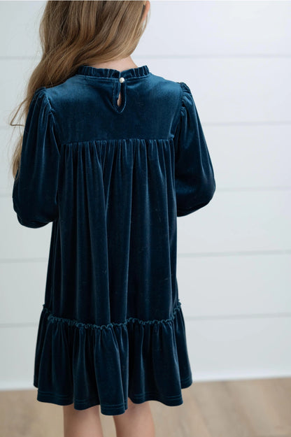 Teal Velvet Holiday Dress