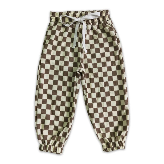 Checkered Khaki Joggers