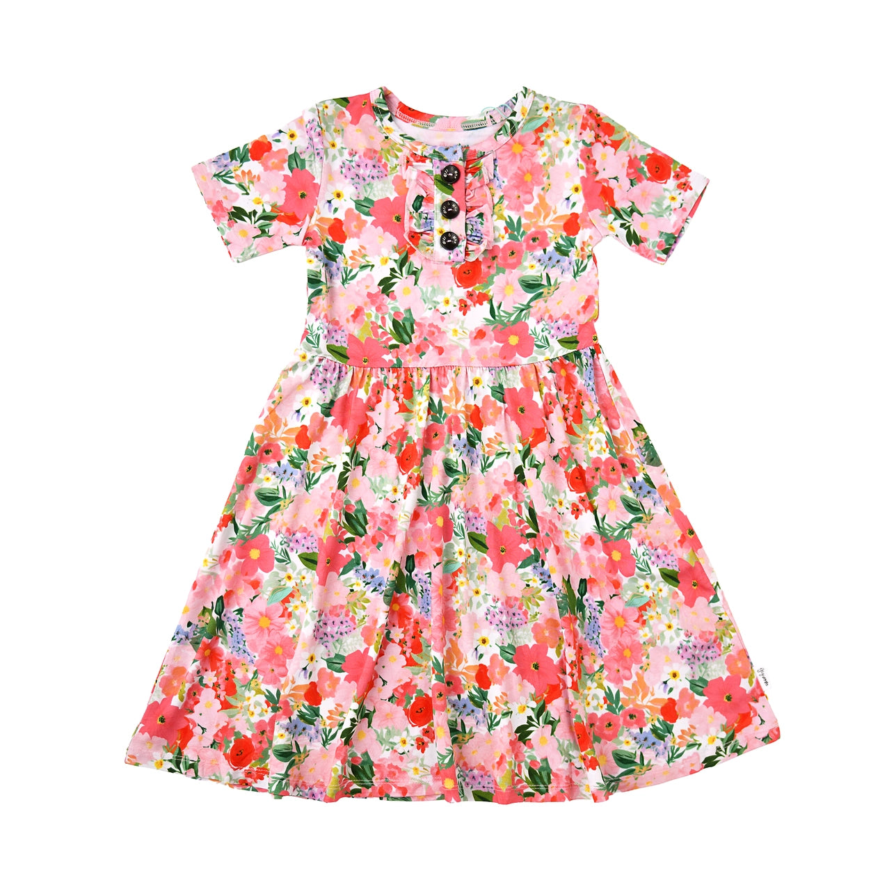 Eliana Bamboo - SS Button Twirl Dress