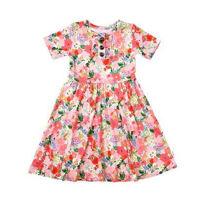 Eliana Bamboo - SS Button Twirl Dress