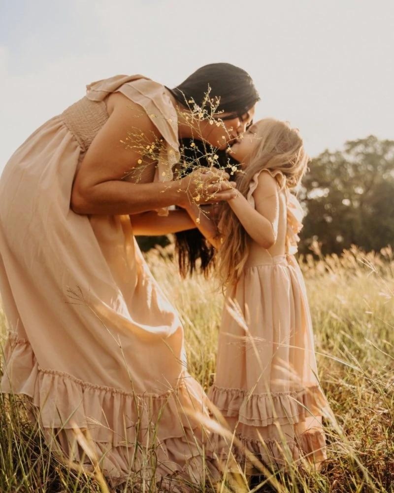 Champagne Ruffle Maxi Dress