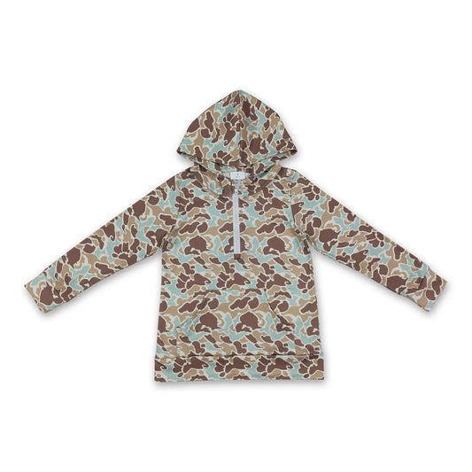 Duck Camo 1/4 Zip Hooded Jacket