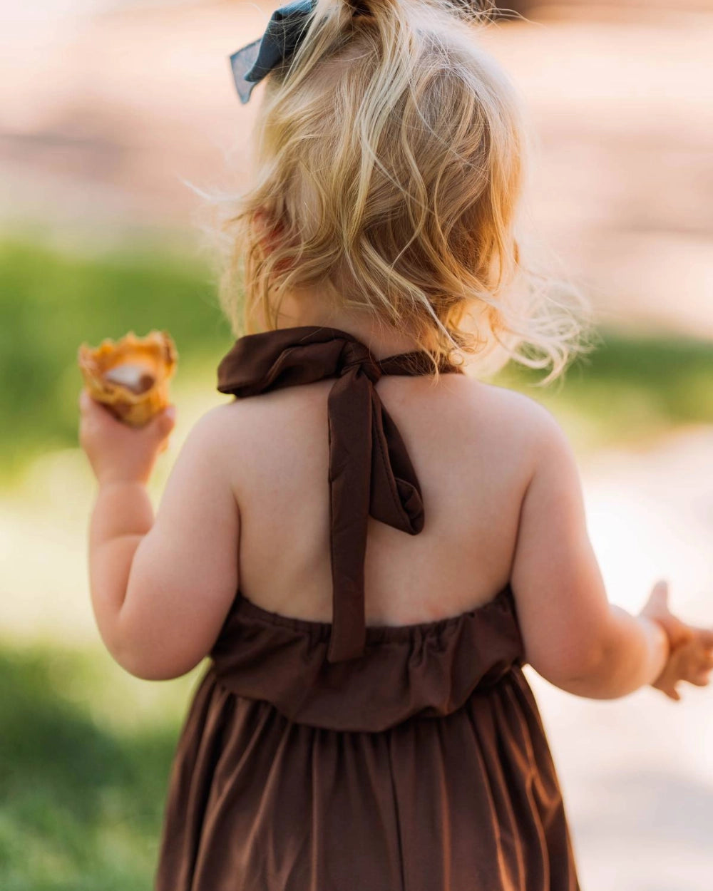 Chestnut Brown Wide Leg Halter Jumpsuit